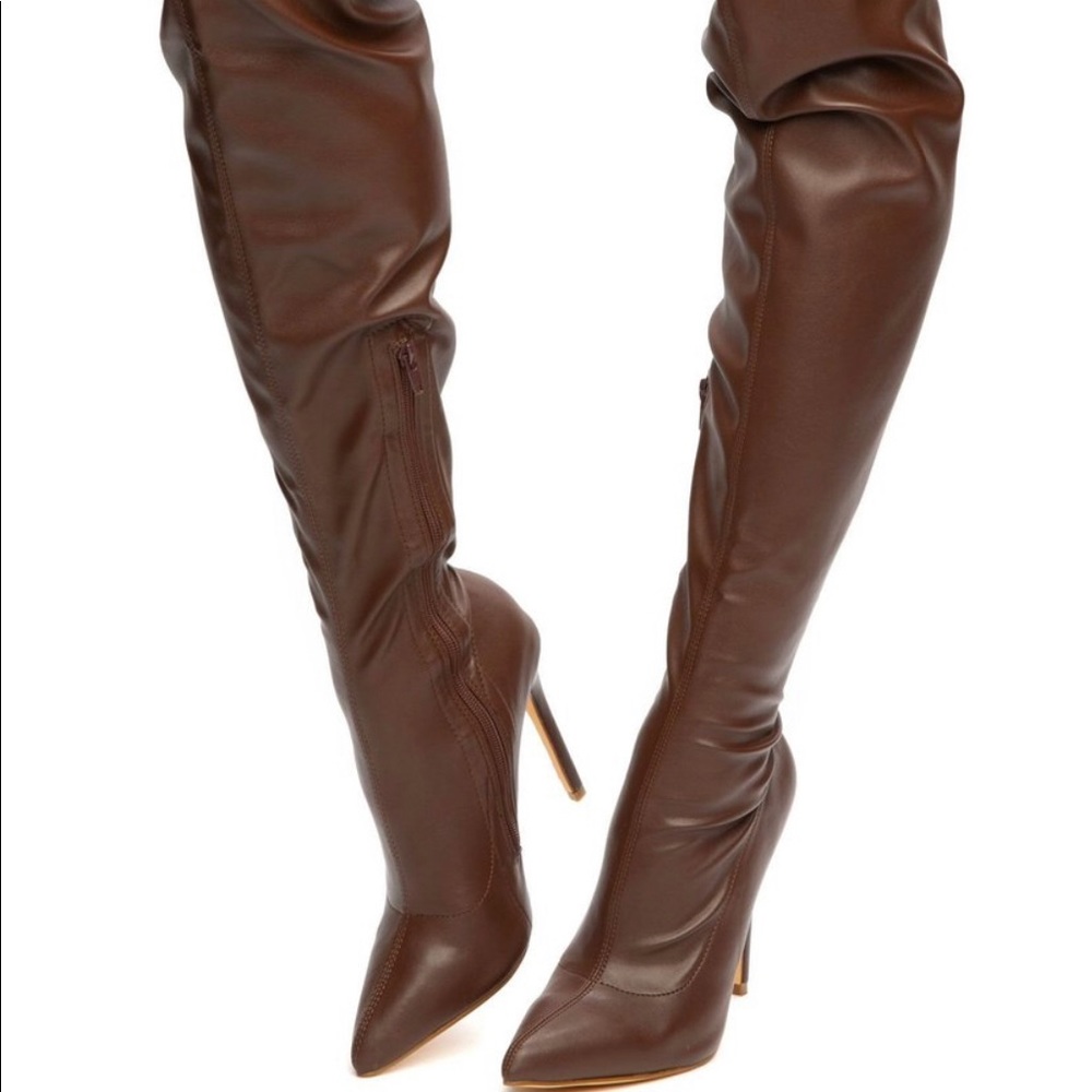 Brown Thigh High Boots